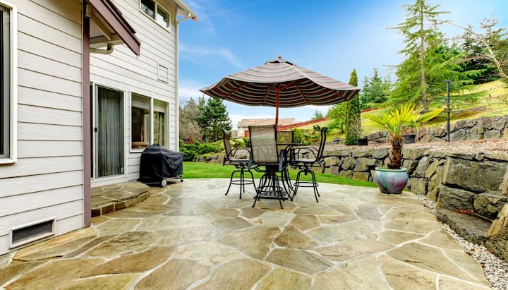 Beautifully Textured and Patterned Concrete Patios in Muskegon, MI